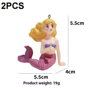 💥【Special price】💥UWO 2ชิ้นของประดับตู้ปลานางเงือกรูปปั้นตกแต่งตู้ปลาสำหรับจัดสวนตู้ปลา