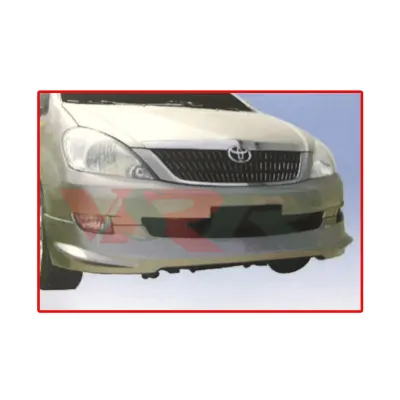 Toyota Innova First Generation (2004 Model ONLY) SPORTY Style Front Skirt Skirting Bumper Lower Lip Spoiler Polyurethane PU Bodykit Body Kit Part - Raw Material Rubber State