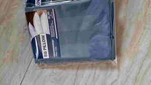 Concise, clear, and easy to understand: "ปลอกหมอนหนุน ลายริ้ว ผ้าซาติน ขนาด 19x29