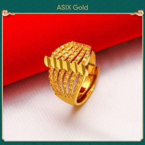 ASIX GOLD 916 Gold Womens Ring Korean Gold Lucky Multi-layer Love Heart Ring