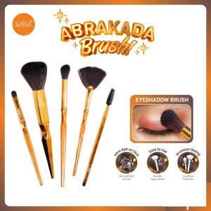 SALSA Abrakada Brush Full Set Indonesia / Kuas Makeup / Powder Shadow Fan Foundation Small Angled Extras Spoolie / Bedak Eyeshadow Highlighter Concealer Eyeliner / Pemula Profesional Rias / Beauty Tools Alat Kecantikan / Accessories Aksesoris Series