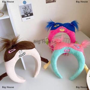 [COD] Big House 2023 New 1PC Cartoon Funny Expression Ugly Cute Colorful Doll Sponge Hair Hoop Headband For Women Girls Hair Accessories