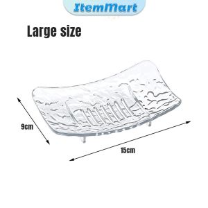 Item Plastic Soap Dish Drain Hole Non‑Slip Base Soap Holder Tray For Bathroom Home Gym Travel