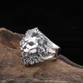 Sinboia Domineering Lion Head Silver Ring For Men. 