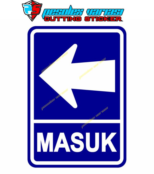 Rambu Petunjuk Arah Masuk 35cm x 50cm Petunjuk Arah Plat Alumunium ...