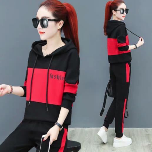 2pcs Women Casual Clothing Set Wear Lady Sport Hoodie