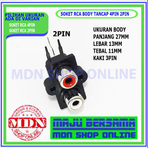 Soket Rca Body 4pin 2pin Tancap pcb Bagus 5pcs