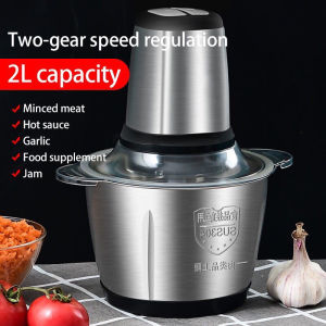 SZ 2L Stainless Steel Meat Grinder Multi-Purpose Blender Food Chopper for Home Cooking