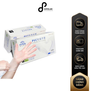 Găng Tay Cao Su Trong Suốt DIPOLARBao Tay Dùng Một Lần Không Bột Siêu Dai Có Size SMLXL - DGT06