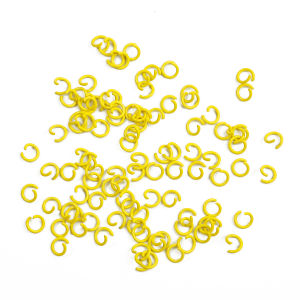 50Pcs 1.2x8mm Iron Open Jump Rings Colorful Painted Split Ring Connectors For Diy Jewelry Making Findings Accessories Supplies
