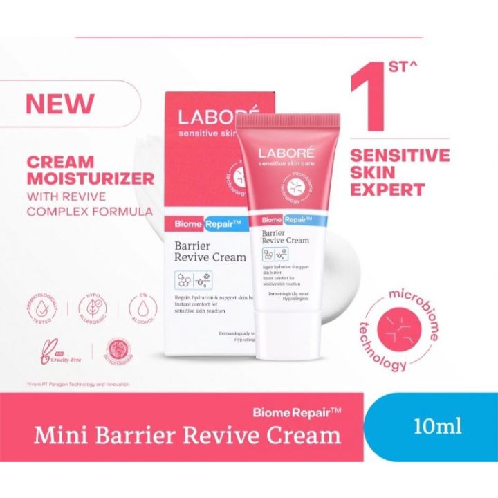 Mini Size LABORE Sensitive Skin Care Barrier Revive Cream 10ml | Krim Pelembab Kulit
