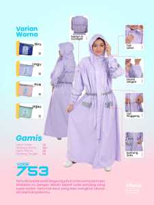 PLEVIA - Jas Hujan Gamis Salsabila 753 /  Jas Wanita Model Gamis / Mantel Wanita Jumbo Waterproof