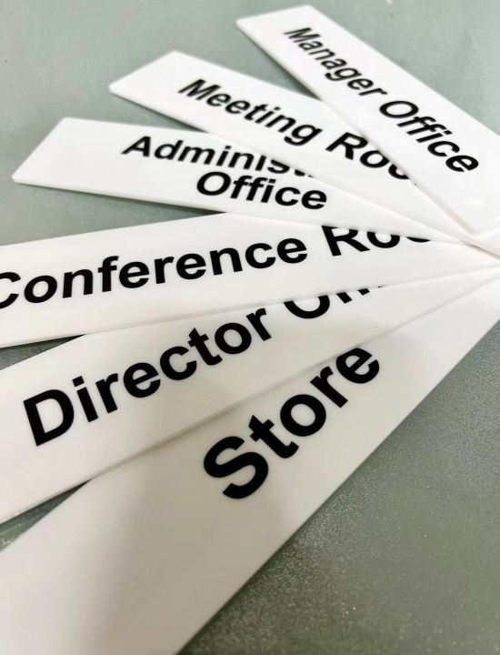 [Ready Stock] Printing Custom Wording Acrylic Office Sign,Wall Sign ...