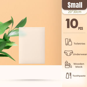 10Pcs Multifunctional Storage Bags Travel Luggage Storage Pouch Reusable Self-sealing Clear Storage Bags