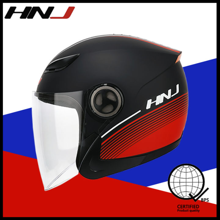 HNJ Ym-619 Motorcycle half face helmet single visor with