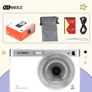 KF-1 WiFi CCD Camera 50MP 16X Digital Zoom Point & Shoot AF Autofocus 4K Vlogging Compact Anti Shake for Beginner