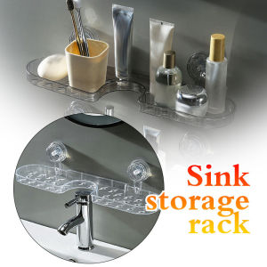 Removable Suction Cup Wall‑Mounted Storage Rack No‑Drilling Drain Shelf Bathroom Washbasin Shower Organizer