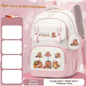 【Flash Sale】Light weight Capybara Kids School Bag Waterproof large capacity Breathable Children’s School backpacks for Grades 1-6 Spine Protection Load Reduction Students Bags
