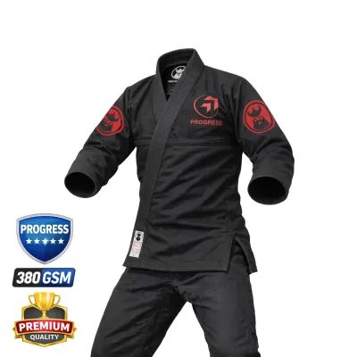 Untouchable progress BJJ Gi Kimono Uniform 380 GSM Pearl Weave Brazilian Jiu Jitsu for Kids and Adults