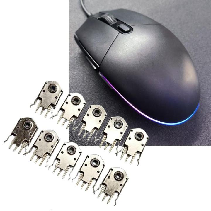 Enhances 10Pcs 10mm Yellow Cores Mouse Encoders for G102 G304 G305 ...