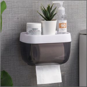 Paper Towel Holder Wall-mounted Easy to Replace Paper Roller Practicality Waterproof Washroom Storage