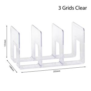 VXUAIQ STORE 1Pcs 3/4 Grids Bag Divider Shelf Plastic Purse Luxury Bag Handbag Storage Rack Transparent Display Racks