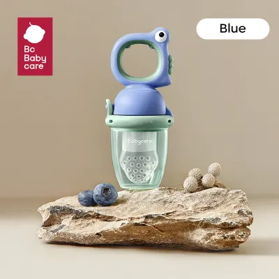 Bc Babycare Baby Food Feeder Fruit Feeder Pacifier Silicone BPA-FREE with 2 Mesh Bags (S+L) for 4-24 Months Toddlers Kids