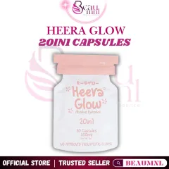 heera glow glutathione 2 Packs 20 + Collagen Capsules, 30 Count - EXP JULY 2026 Heera Glow gives her skin
