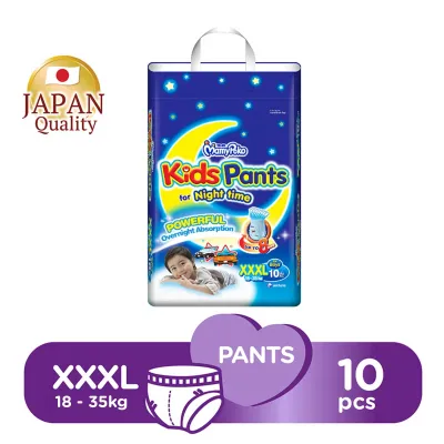 Mamypoko Kids Pants Premium Baby Diapers [BOY] XXXL10 (1 Pack) (18 - 35kg)