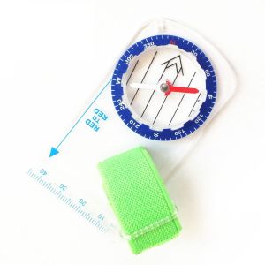 GLOWLITE Professional Luminous Outdoor Camping Hiking Proportional Footprint Tools Waterproof Transparent Travel Kits Survival Guiding Tool Orienteering Thumb Compass Scale Ruler Outdoor Navigation Map Reading Scouts Compass Ruler Compass