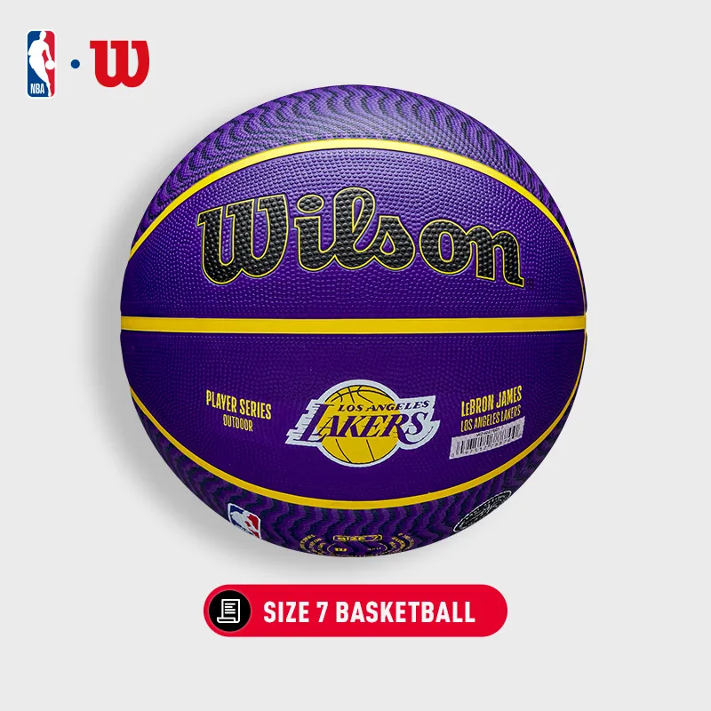 Wilson NBA Player Icon Outdoor Basketball LeBron NE (Size 7