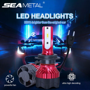 Lampu LED Mobil Headlight 120 Watt Lampu Utama Mobil LED COB Super Bright H4 10000LM DC9V-24V 6500K Warna Putih Belum Ada Penilaian