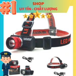 Đèn Pin Đội Đầu 1 Bóng 102 Màu Đỏ – Siêu Sáng Pin Sạc ( NPD )