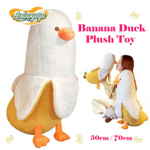 Aoduoyaya Banana Duck Plush Stuffed Toy Doll Cute Plushie Sleeping Pillow Birthday Gift Mainan Anak Patung Comel