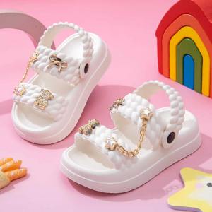 228-1xs SLIPPER FOR KIDS THICK CHUNKY PLATFORM SLIDE SOLES WITH SMOOTH CONTOURED FOOTBEDS