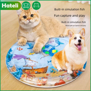 HATELI Cat Summer Cooling Mat Dogs Bed Thickened Pet Water Cushion Puppy Cats Kennel Cool Cold Ice Pad Water Sensory Play Mat Cushion Pet Supplies Random Color