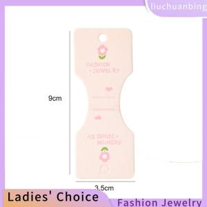 [COD] liuchuanbing Jewellery 50PCS Pink Flower Fold Packing Cardboard Display Cards For Handmade Necklace Bracelet Headwear Hairband Retail Hanging Labels