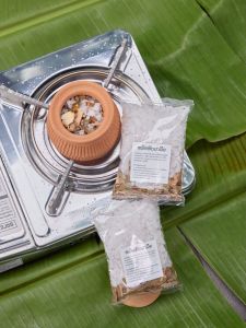 หม้อทับเกลือ คุณแม่หลังคลอด (ฟรี!! สมุนไพรเกลือ) หม้อดินคลายปวดเมื่อย ขนาด 3 นิ้ว