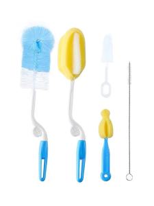 Lovebaby แปรงล้างขวดนม 360องศา มี5ชิ้น ล้างขวดนม ล้างจุกนม ทําความสะอาดง่ายใช้งานง่าย