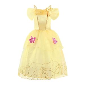 Rapunzel Dress for Girls Cinderella Belle Dress Up Fantasy Children Birthday Party Princess Costume Kids Halloween Clothes2026