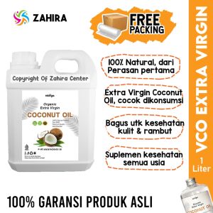 ASLI VCO PREMIUM 1 LITER Kemasan Jerigen Food Grade Murni Minyak Kelapa Aman Dikonsumsi Suplemen