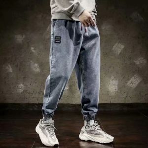Naimo Jeans Mens Loose Large Size Harem Pants 2022 Spring New Trendy Brand Old Pants Mens Trend All-match