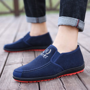 Tsion สุดเท่บอกเลย รองเท้าผ้าใบแฟชั่นผู้ชายทรงสลิปออน วัสดุผ้าทำมาคล้ายหนังกลับผิวไม่แข็งไม่กัดเท้า ใส่สบายมากบอกเลยแถมเท่อีก มี2สีให้เลือกสั่งเลยคุ้ม