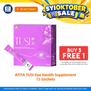 [Alpro Pharmacy] ATITA TUSI Eye Health Supplement 15 Sachets | Nordic Wild Bilberry Extract Lutein | Relieve Eye Strain