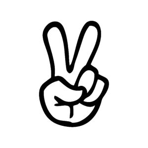 Peace Victory Sign V Gesture Funny Car Sticker Auto Body Bumper Windows Motorcycle Laptop Walls Vinyl Film Decal Car Accessories