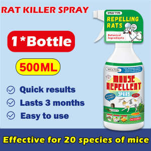 One Spray Lasts 180 Days Rat Repellent Spray 500ml Rat Repellent Liquid Rat Repellent Quick Effect Rat Repellent Spray. Rodenticide Spray Repellent Powerful Plant Rat-Repellent Spray Indoor Car Anti-Rat-proof Kitchen Warehouse Engine Mouse Repellent