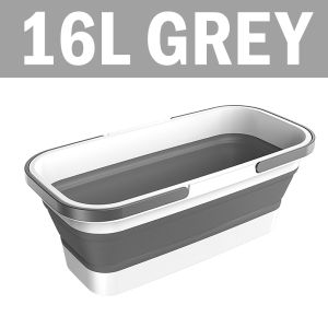PRADO MALAYSIA Multi-purpose Portable 16L Large Capacity Foldable Bucket with Wheels Bathroom Foldable Collapsible Bucket Baldi Lipat  折疊水桶