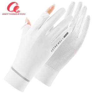 Lady Sunscreen Ice Silk Gloves Bike Gloves Breathable Motorcycle Gloves for Golf Driving Riding Fishing Hiking for Women