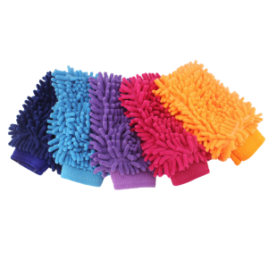 Ms.Clean 6 Colors Car Wash Washing Double-sided Microfiber Car and motorcycle Wash Washing 2 in 1 car wash gloves~0390