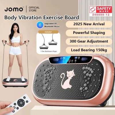 ✅SG Ready Stocks✅ JOMO Body Vibration Exercise Board 300 Adjustable Levels 9 Workout Modes Bluetooth Music & Magnetic Massage for Home Fitness Vibration Plate